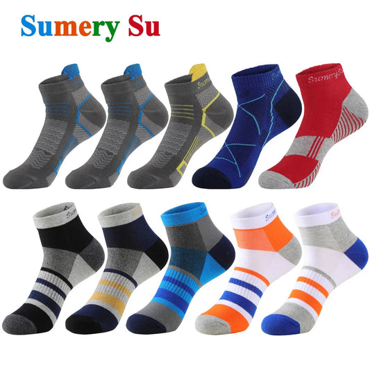 Sports Socks Men Short Athletic Running Hiking Gym Outdoor Cotton Summer Casual Brand Design Male Sock Gift Hot Sale 2024