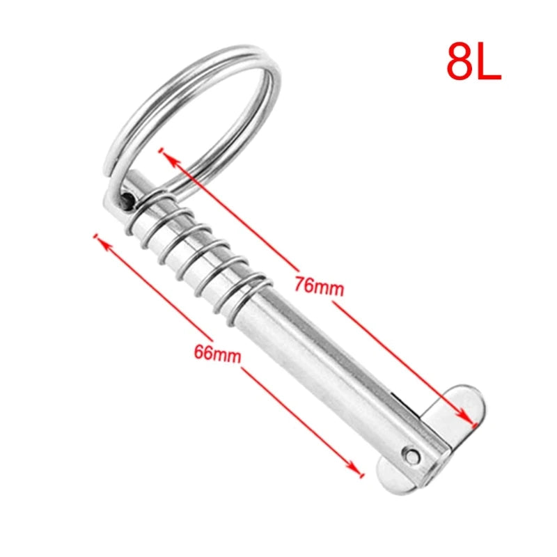 F1FD 1Pc 316 Stainless Steel Bimini Top Pin Marine with Pull Rings Boat Hardware Part