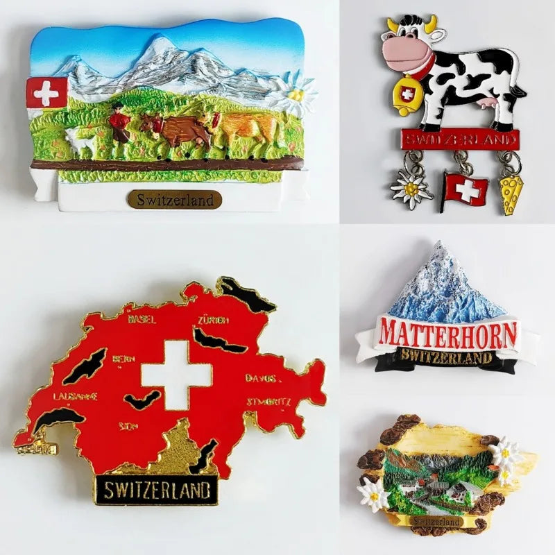 Switzerland Travelling Souvenirs Swiss Map Fridge Magnets Alps Jungfrau Refrigerator Stickers Home Decoration Wedding Gifts