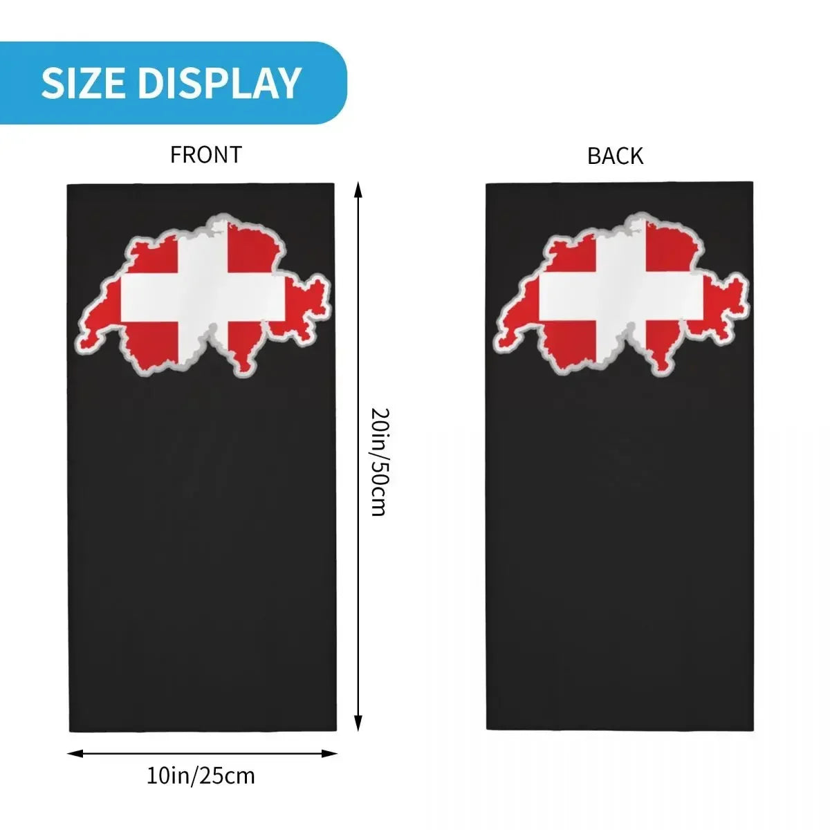 Swiss Switzerland Flag Bandana Neck Gaiter Printed Magic Scarf Multi-use Cycling Scarf Hiking Fishing For Men Women Adult