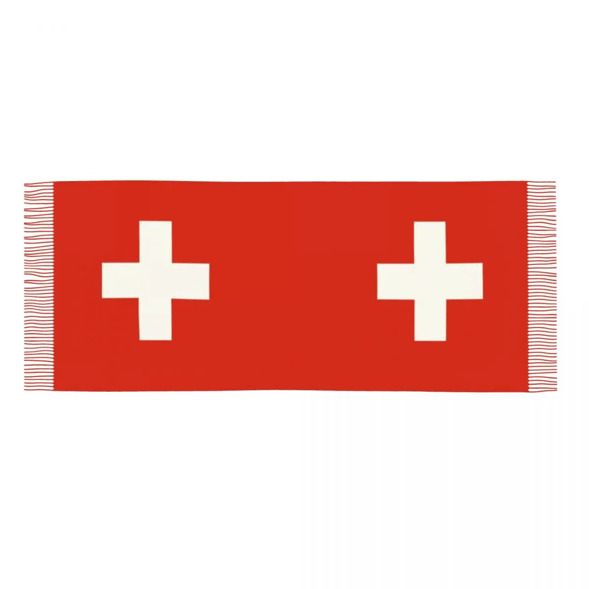 Custom Print Swiss Switzerland Flag Scarf Men Women Winter Warm Scarves Shawl Wrap